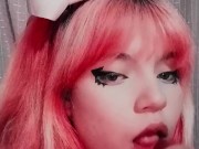 Cute Teen Girl blows! Pink, Pink, Pink! 4/16