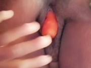 Housewives have sex with beautiful carrots. 6/16