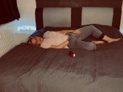 Vorspiel vor dem Sex Bonie bringt sich zu multiplen Orgasmen Zucken zittern stöhnen nass versaut 3/16