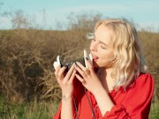 🌷 ASMR Spring! Licking & Mouth Sounds with Elsa (3Dio, 4K) 16/16