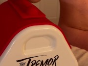 Riding the tremor until I CUM 😏 1/16