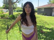 Caught my big ass Latina neighbor making NAKED TikToks in PUBLIC?! Cami Strella x Max Fills 6/16