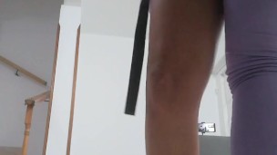 I fuck my girlfriend's pussy with a strap-on until I reach orgasm