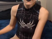 Venom Spidergirl gets pussy destroyed by Long black dildo - catch the full video on OF 1/16