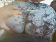 Real Amateur Stepsis Grinding Pussy on Dick in Car