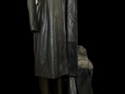 Vacuuming Girlfriend's Italian Leather Jacket and Wetsuit with Vintage Electrolux Vacuum Cleaner 1/16