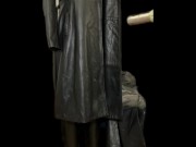 Vacuuming Girlfriend's Italian Leather Jacket and Wetsuit with Vintage Electrolux Vacuum Cleaner 2/16