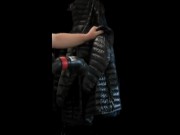 Big vacuum with Girlfriend's Black Ghost Whisperer Down Jacket 10/16