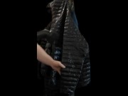 Big vacuum with Girlfriend's Black Ghost Whisperer Down Jacket 2/16