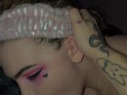 Sexy amateur babe giving head and swallow 16/16