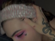 Sexy amateur babe giving head and swallow 8/16