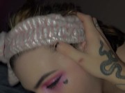 Sexy amateur babe giving head and swallow 9/16