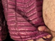 Cum on Girlfriend's Shiny Pink G.W. Down Jacket 14/16