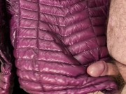 Cum on Girlfriend's Shiny Pink G.W. Down Jacket 8/16