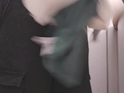 SQUINTING in an AIRPLANE Toilet for the 1st Time - Mile High MASTURBATION