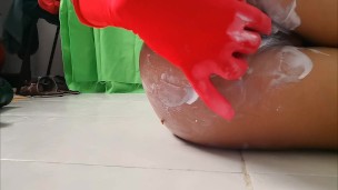 Creamed and gaping ass