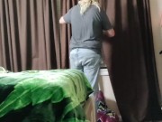 Dusting all over with a face mask and baggy jeans 6/16