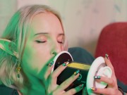 ASMR FOREST ELF | LICKING, MOUTH SOUNDS & TINGLES with Elsa (3Dio + Blue Yeti, 4K) 13/16