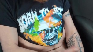 Masked ginger beard car cumshot