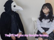 HENTAI Aibu。森。セクシーな衣装。座って電動バイブでオナニー。 15/16