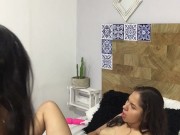 I ask my girlfriend to fuck me with her harness until I reach orgasm