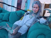 Tattoo Model Pornstar Anuskatzz talks about jelousy ASMR Youtube channel: ASMRkatz SFW inked hippie 5/16