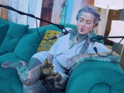 Tattoo Model Pornstar Anuskatzz talks about desire ASMR Youtube channel: ASMRkatz SFW inked hippie 6/16