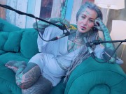 Tattoo Model Pornstar Anuskatzz talks about passion ASMR Youtube channel: ASMRkatz SFW inked hippie 1/16