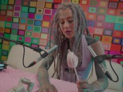 Tattoo Model Pornstar Anuskatzz licks lolliepop ASMR Youtube channel: ASMRkatz SFW inked hippie 10/16