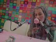 Tattoo Model Pornstar Anuskatzz licks lolliepop ASMR Youtube channel: ASMRkatz SFW inked hippie 11/16