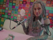 Tattoo Model Pornstar Anuskatzz licks lolliepop ASMR Youtube channel: ASMRkatz SFW inked hippie 4/16
