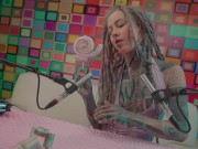 Tattoo Model Pornstar Anuskatzz licks lolliepop ASMR Youtube channel: ASMRkatz SFW inked hippie 5/16