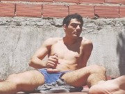 Handjob in the air relaxing until finished 1/16