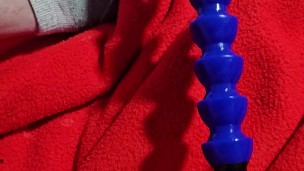 small girth 8 inch dildo on sex machine in solo male