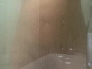 My stepmom is teasing me in the shower, knowing that I'm filming her on my phone camera 6/16