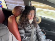 Ex-girlfriend asks me to fuck her one last time before breaking up in a car in public - Cumwalk 4/16