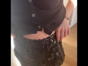 I was doing the laundry and he comes with his cock for me to suck 9/16