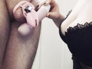 No Escape: Vibrator  Chastity Slave to Cum 4/16