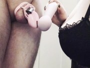 No Escape: Vibrator  Chastity Slave to Cum 9/16