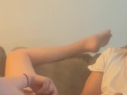 Extreme squirting and dirty talk❤️ Amelia taking huge cucumber in tight pussy 14/16