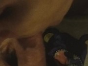 Deep throating and sucking my cock 16/16