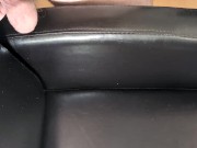 Cuming on Girlfriend's Super Soft Leather Chair ! 1/16