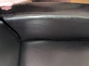Cuming on Girlfriend's Super Soft Leather Chair ! 2/16