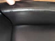 Cuming on Girlfriend's Super Soft Leather Chair ! 8/16