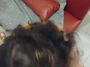 Queen sucking daddy's dick ending in rough facial 9/16