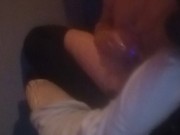 Cumming in front of window  while neighbor watches 10/16