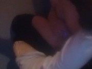 Cumming in front of window  while neighbor watches 11/16