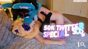 Fursuit Femboy Fucks British Furry Girl With The Tighest Pussy And Perky Tits [Paw/Feet]