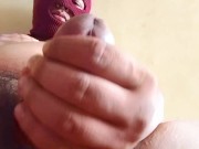 Fat Asian guy in red mask jerking off to cumshot 14/16