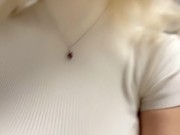 Open pussy in a public restroom! Together where it is forbidden to take pictures with your phone! 6/16